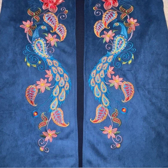 Simply Couture Blue Embroidered Jacket NWT - Picture 2 of 6